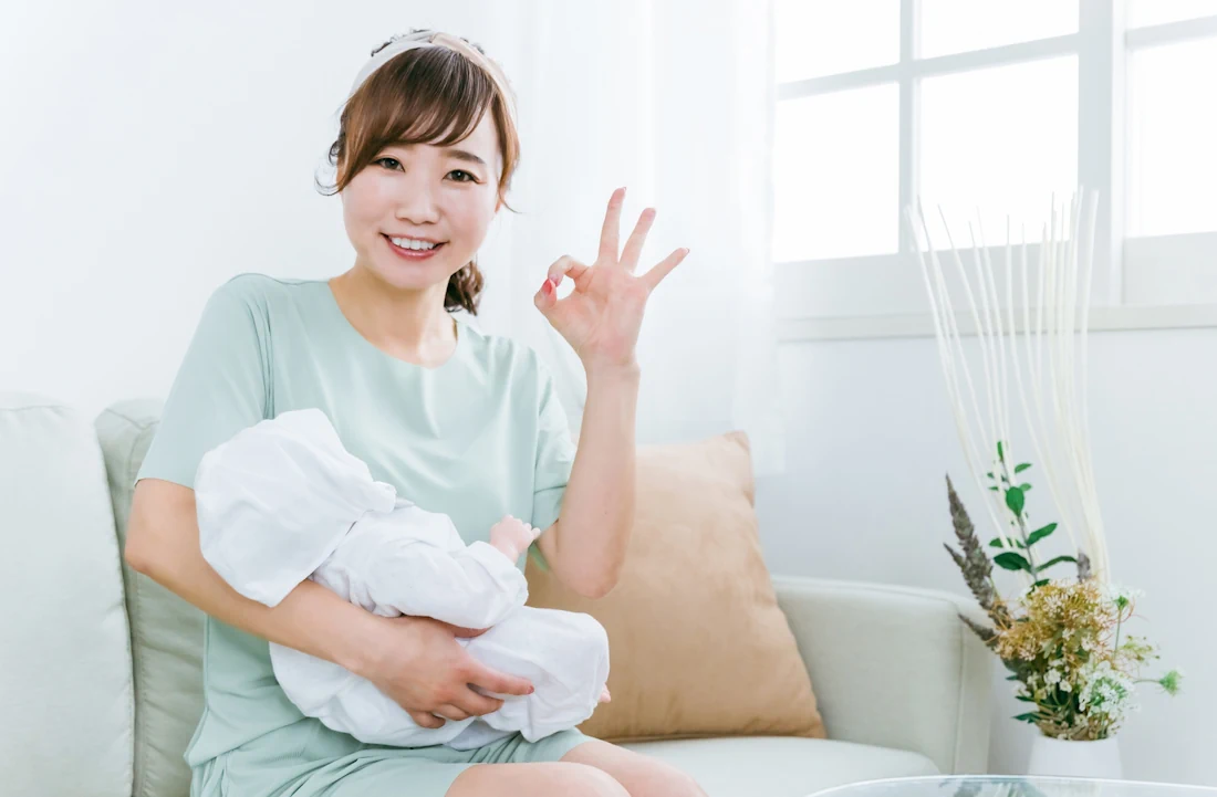 元気な母子